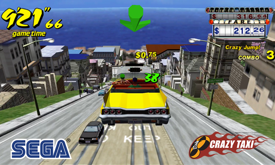 Crazy Taxi Classic game screen